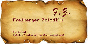 Freiberger Zoltán névjegykártya